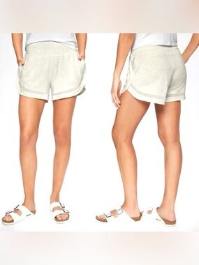 ATHLETA Heather Gray Breathe Shortie Shorts Size S